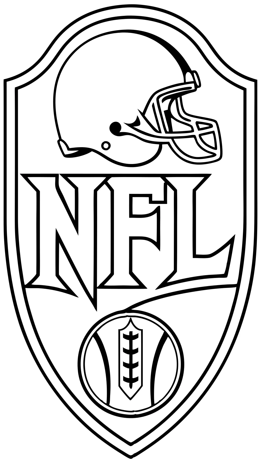 Página para colorear del logotipo de la NFL